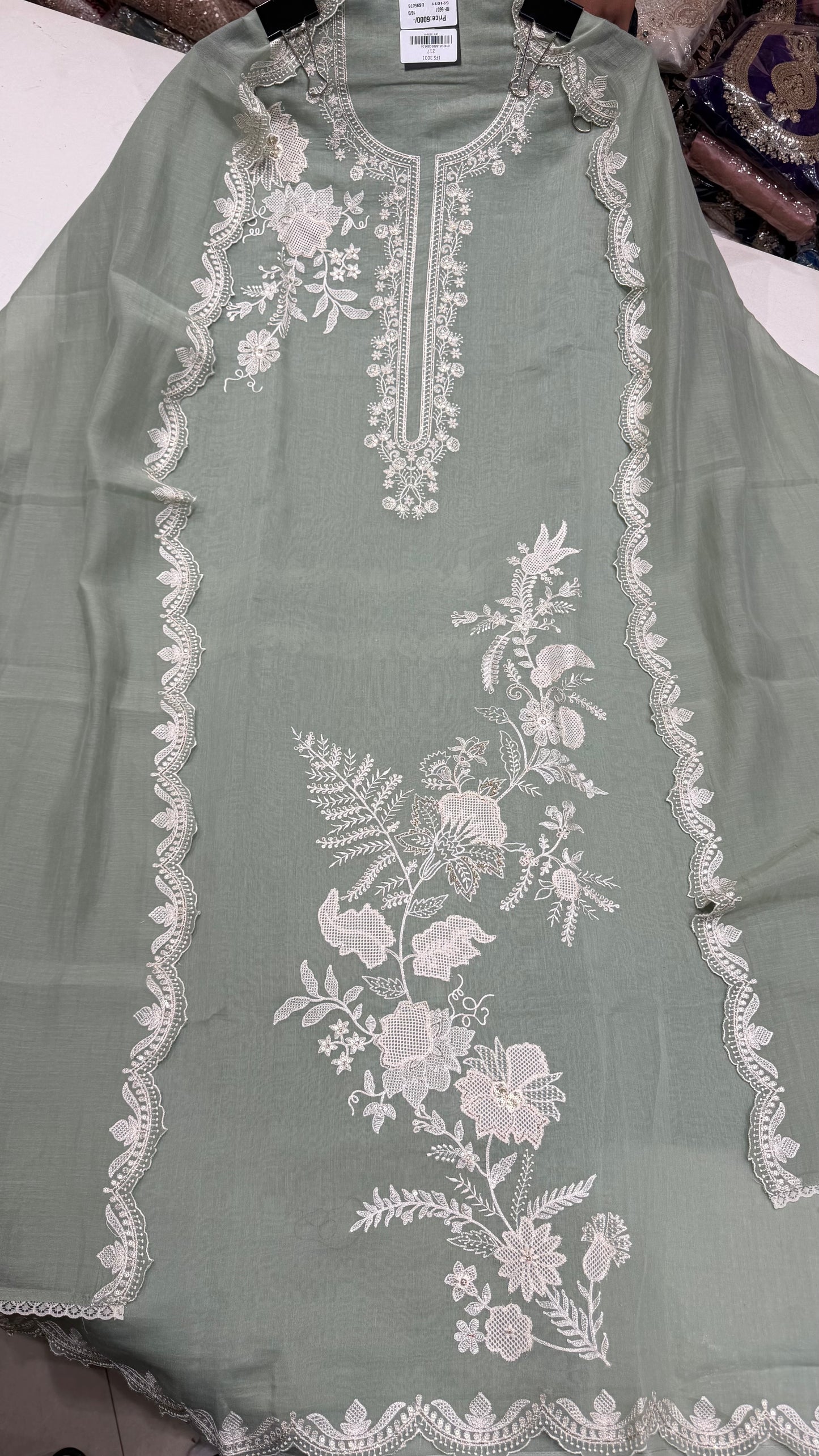 Elegance Mulmul Cotton Unstitched Suit Set