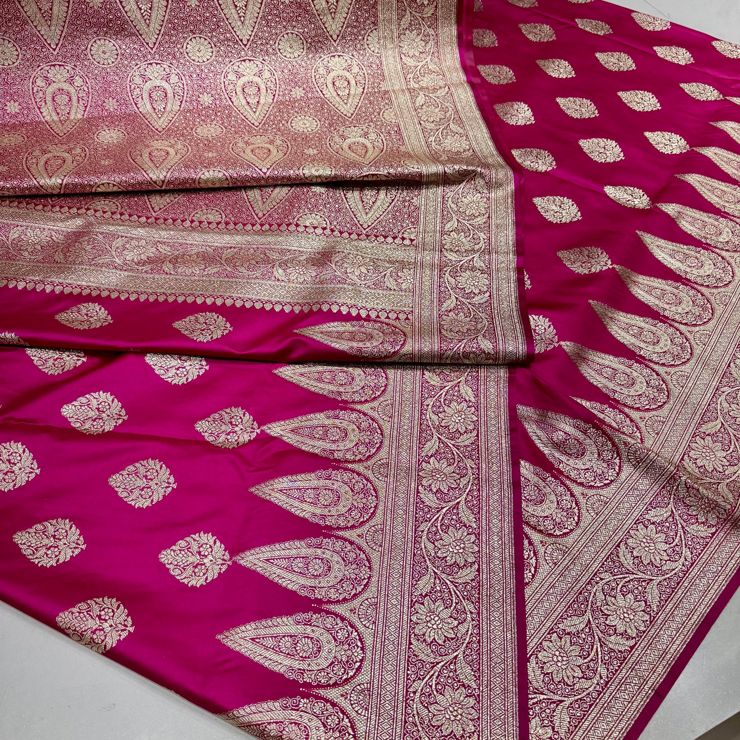 Banarsi Katan silk booti saree