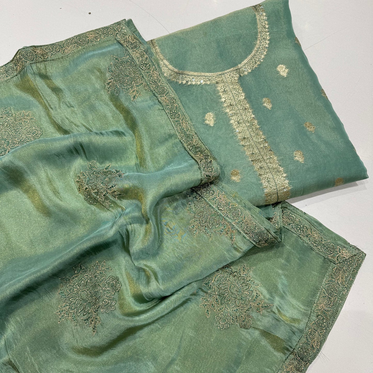 Banarsi Tissue Handloom Silk Suit Set