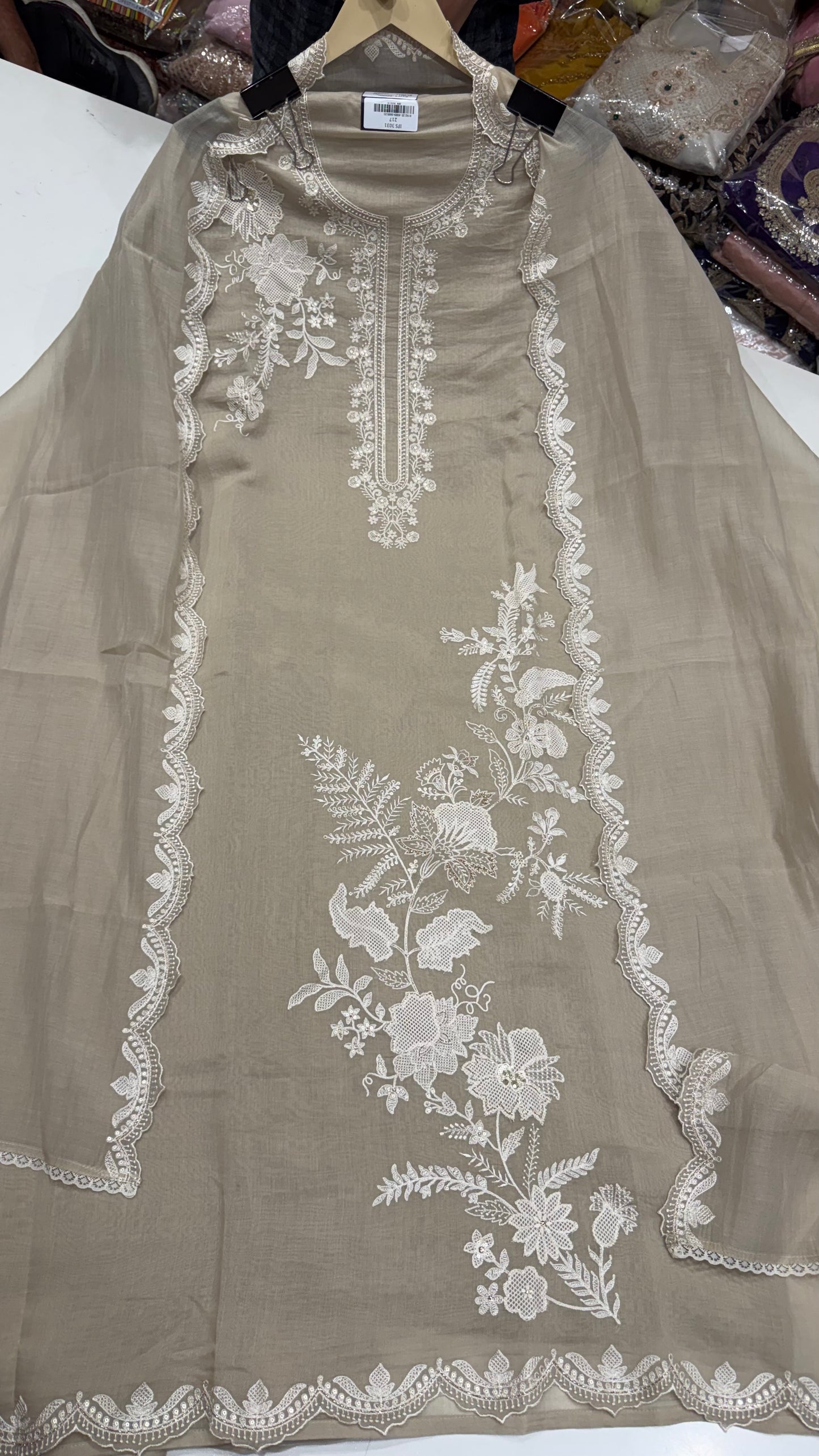Elegance Mulmul Cotton Unstitched Suit Set