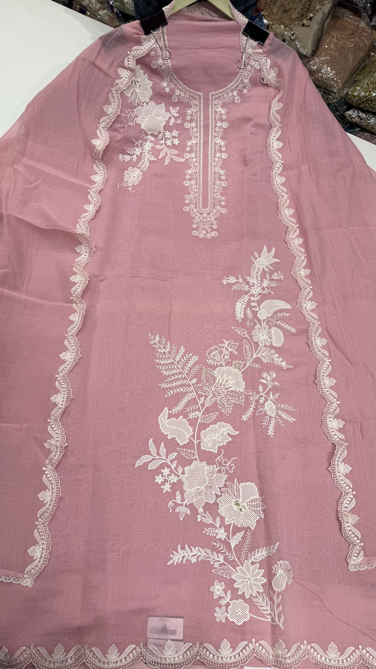 Elegance Mulmul Cotton Unstitched Suit Set