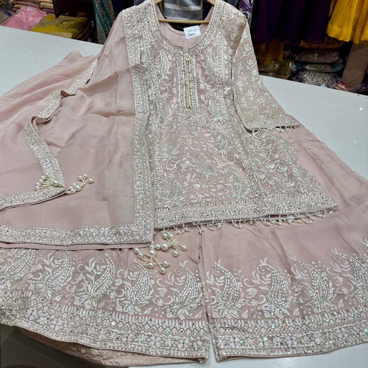 Readymade Orgenza Threadwork sharara set