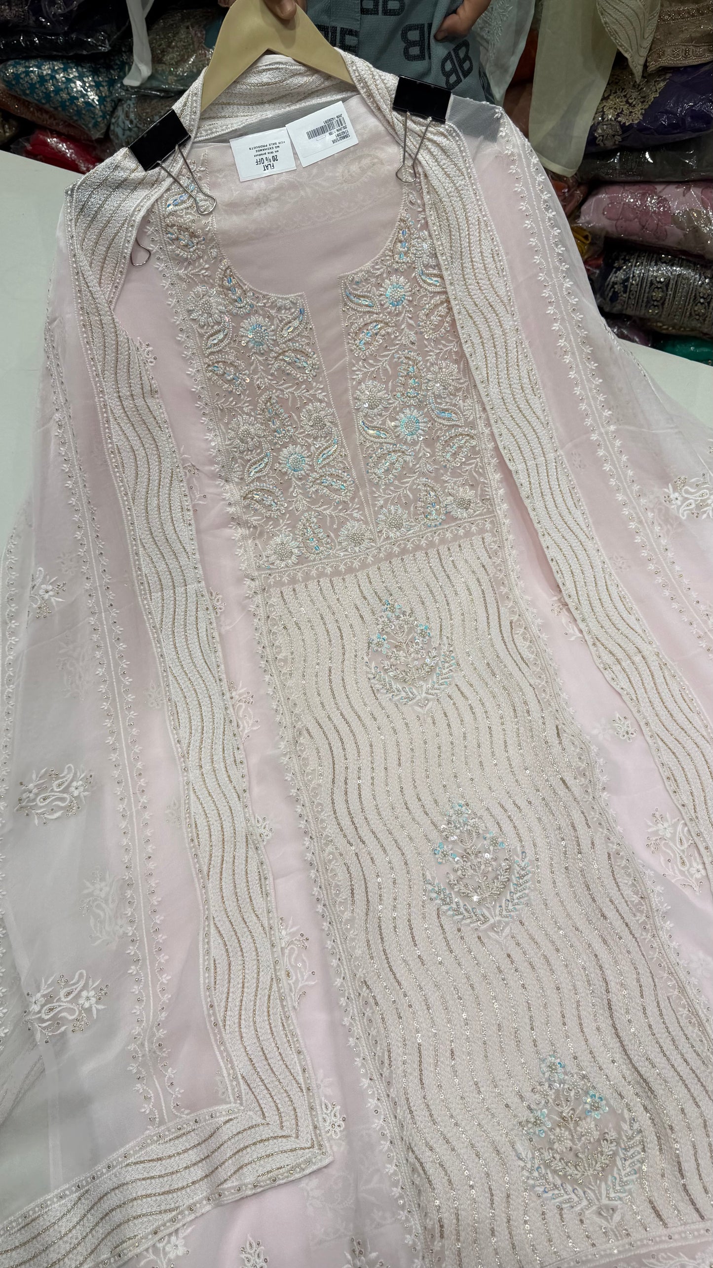 ✨ Noor-e-Chikankari Luxury Lakhnavi Suit