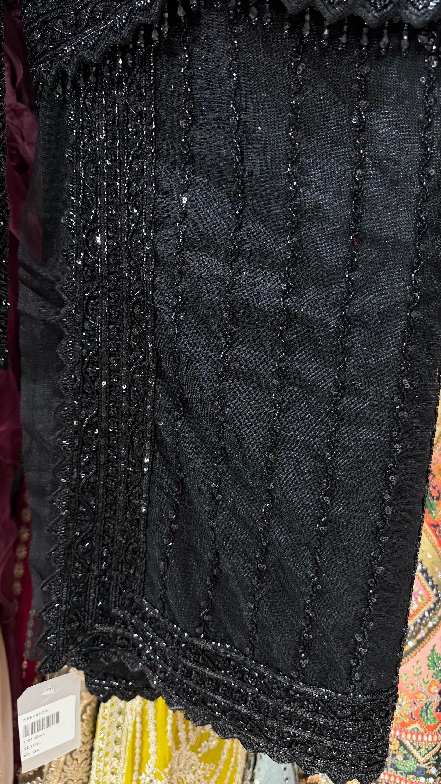 Cocktail Hand Embroidered Pure Net Saree with Designer Readymade Blouse | Nakashi & Sequins Work Party Wear Saree