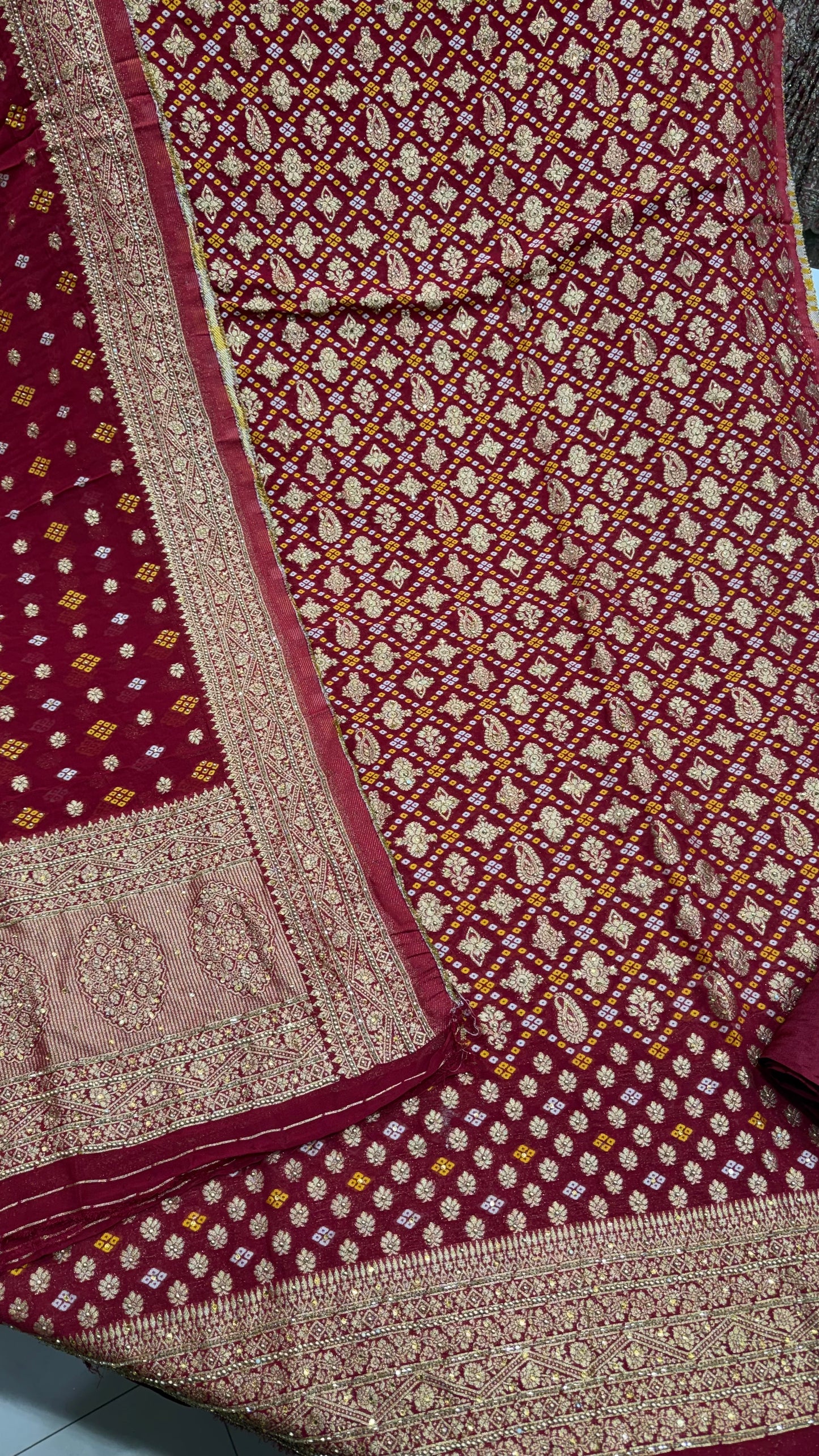 Mysore Georgett Handwork Suit