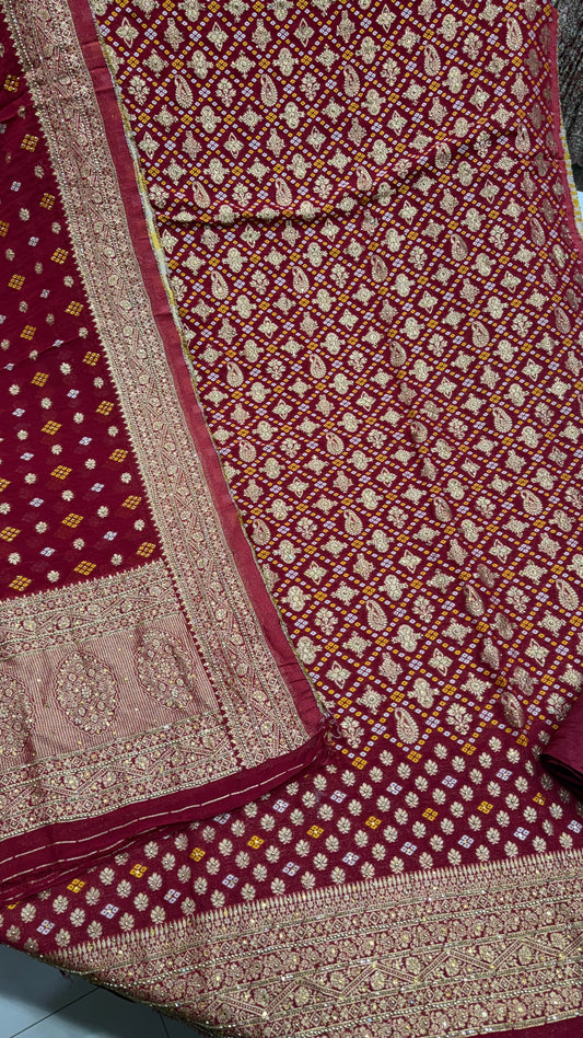 Mysore Georgett Handwork Suit