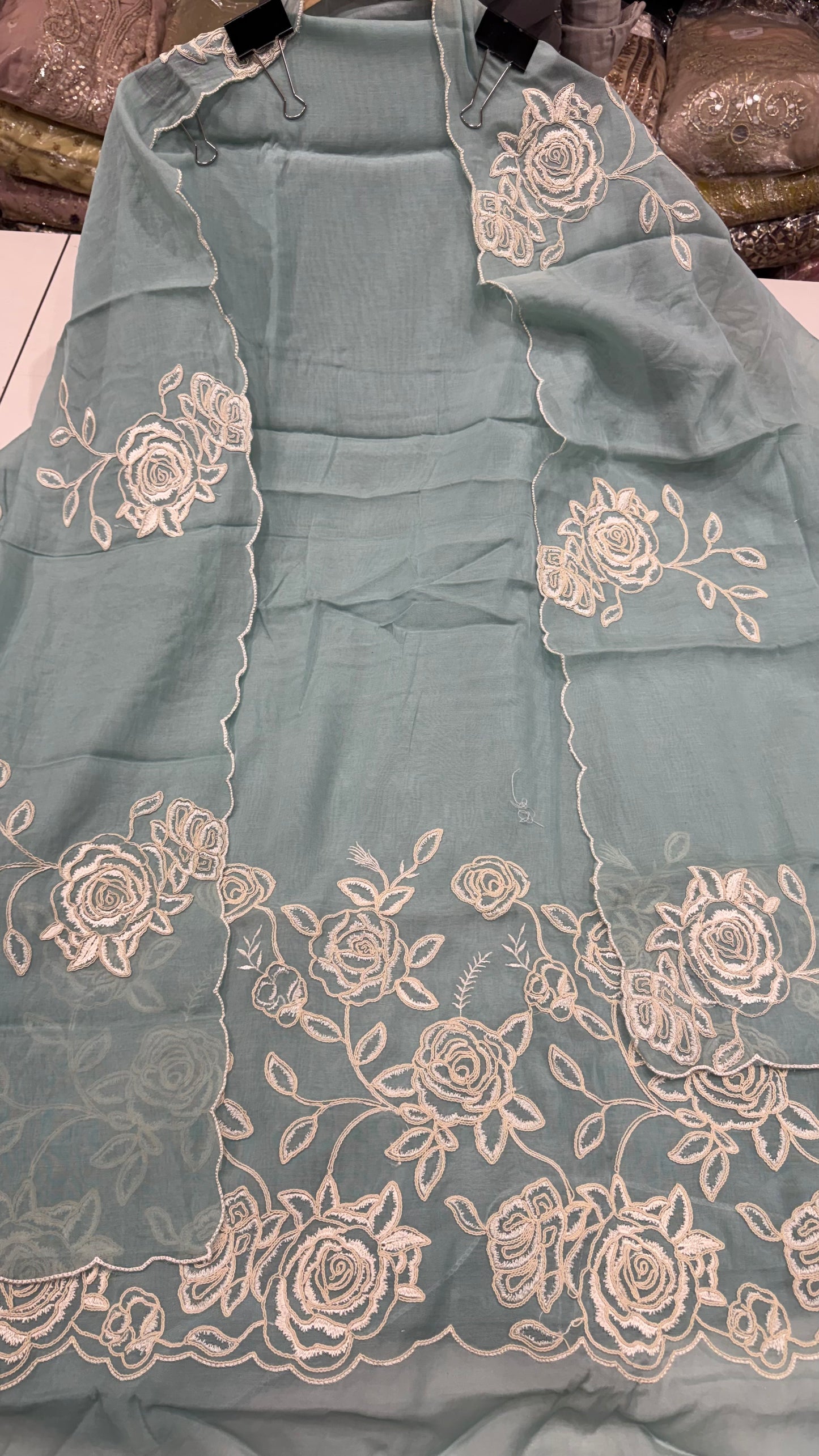 🌸 Soft Blossom Mulmul Cotton Unstitched Suit Set