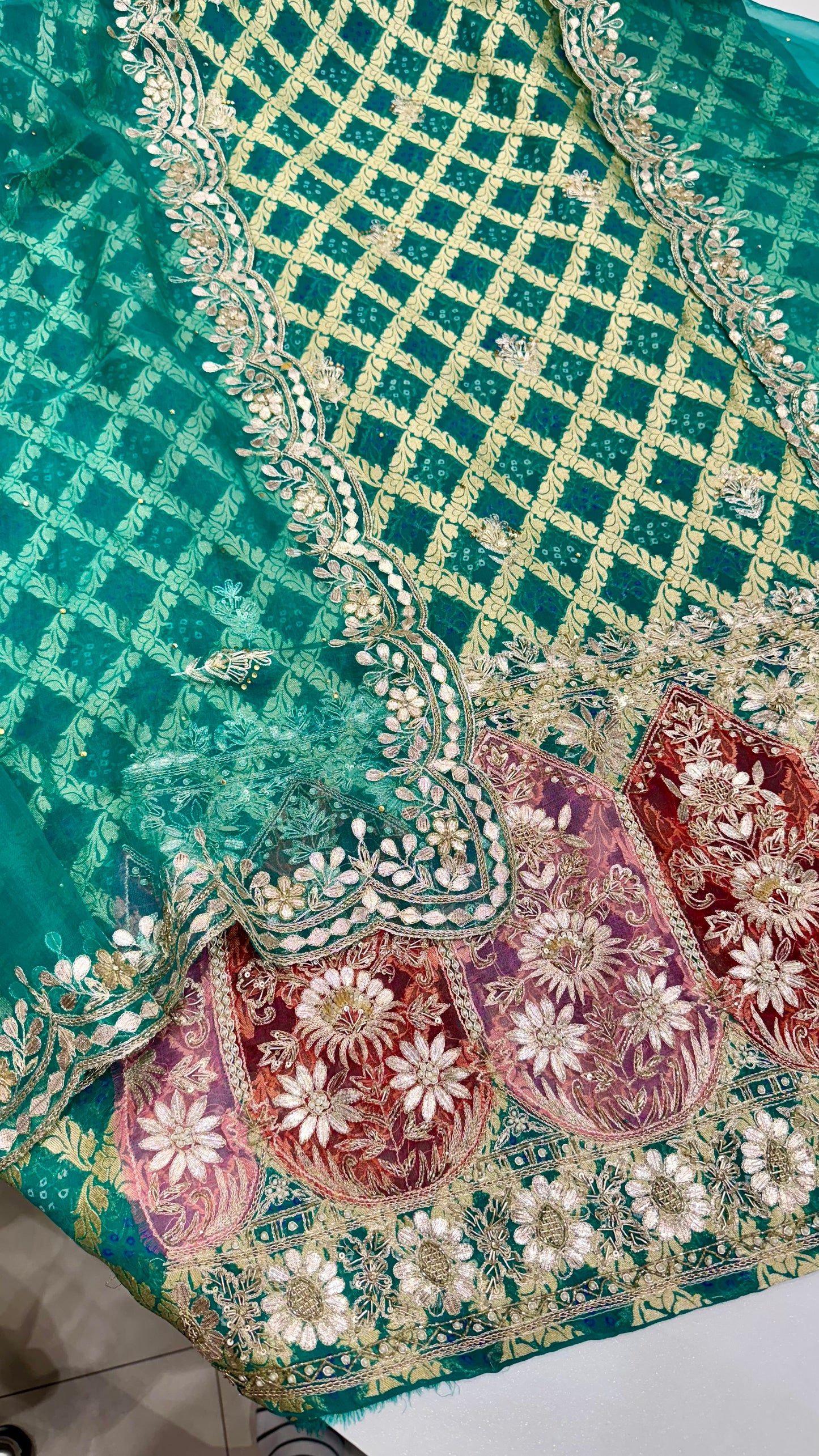 Mysore Georgett Zardozi Suit