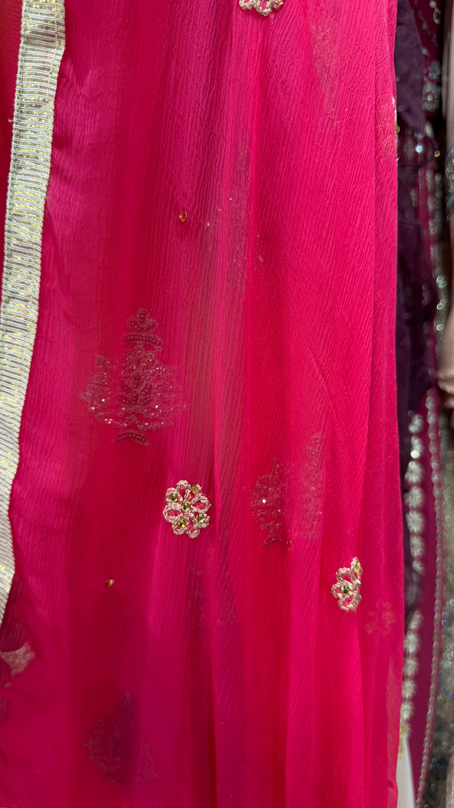 Luxury Unstitched Pure Georgette Handwork Suit with Chiffon Dupatta | Aari Resham & Beads Embroidery Designer Party Wear Suit