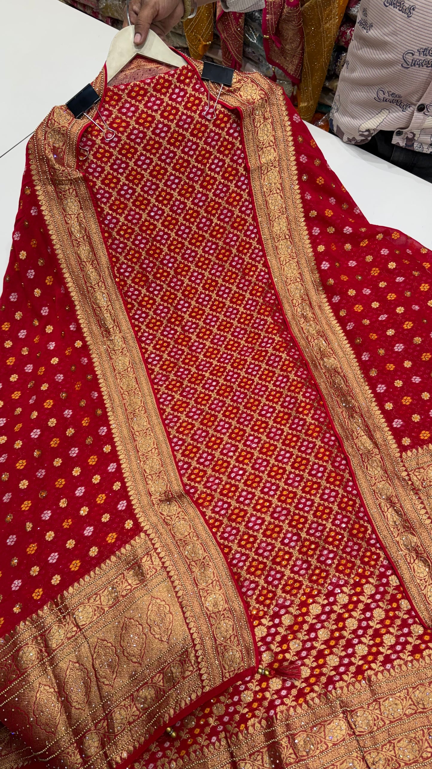 Designer Pure Mysore Georgette Handloom Weaving Unstitched Suit